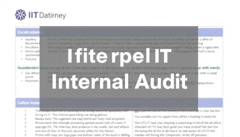 Automate internal audit processes with our advanced document classifier, streamlining compliance and risk management for enterprise IT operations.