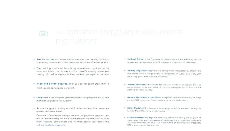 Optimize your recruiting agency's compliance with automated document generation, streamlining processes and reducing errors with our fine-tuner solution.